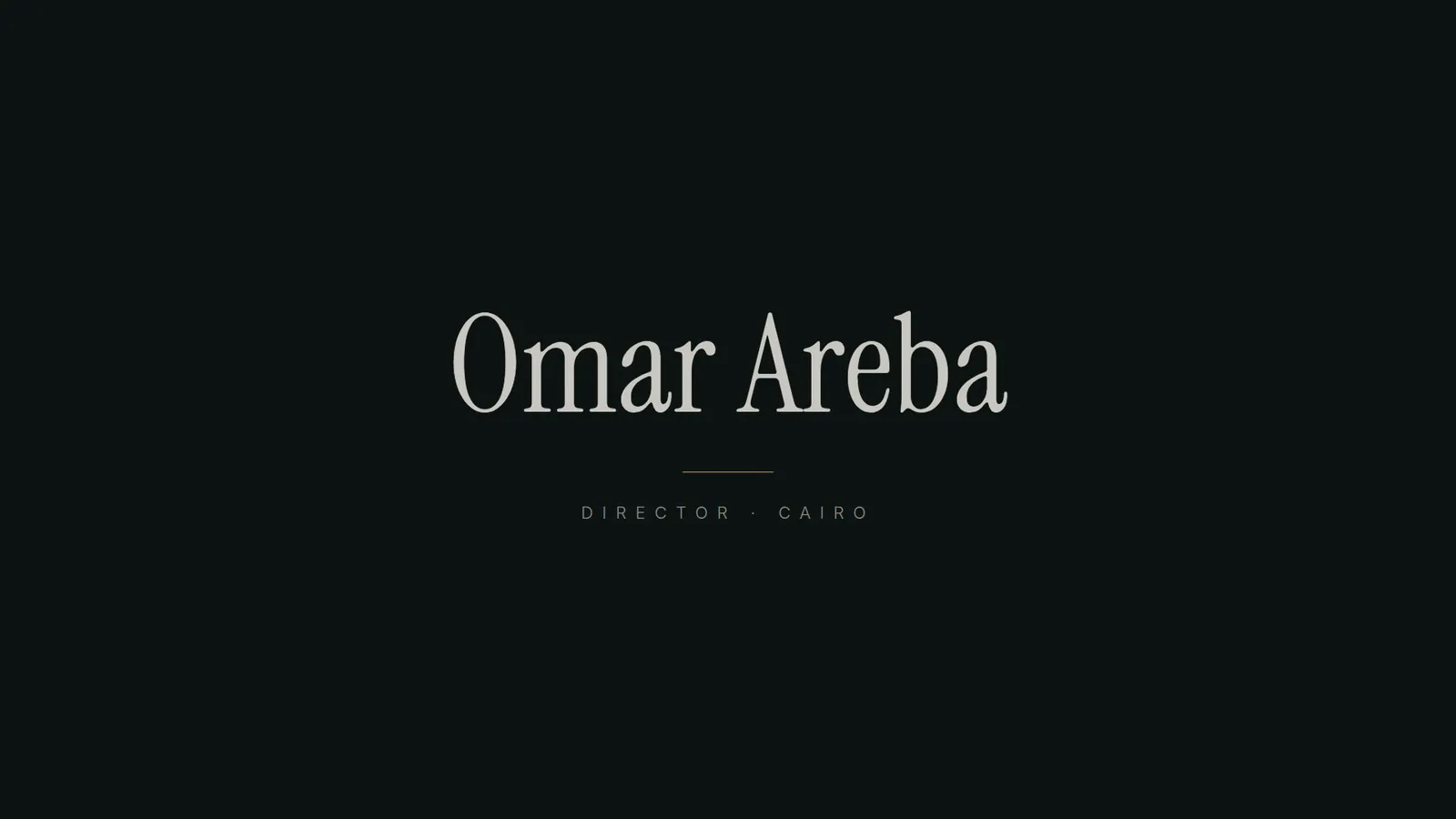 Concept frame: Omar Areba, Director, Cairo