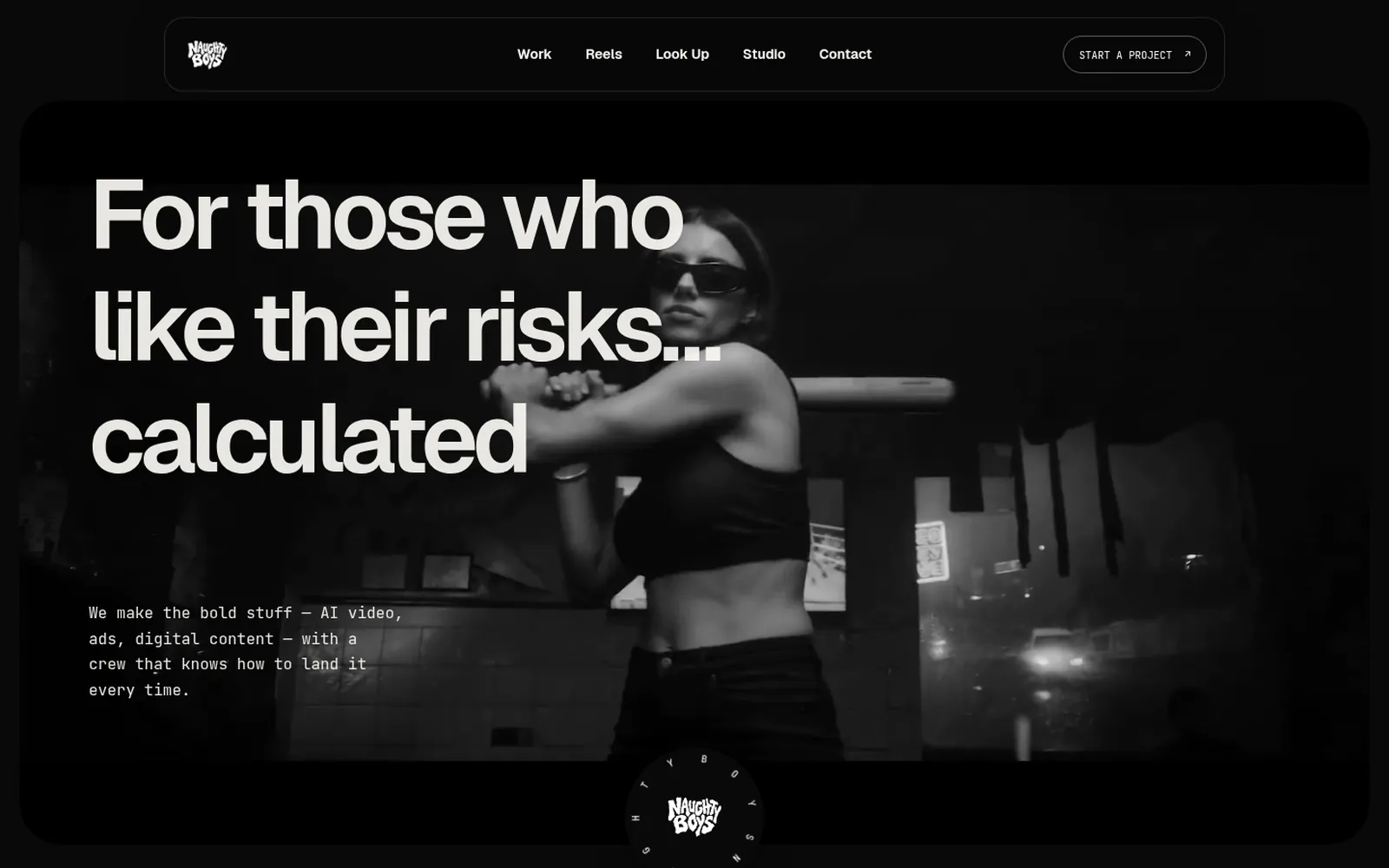 Naughty Boys homepage hero