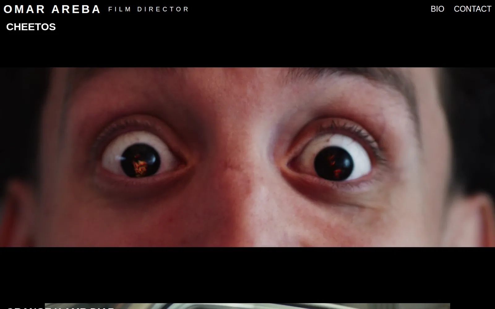 Omar Areba homepage, the first film full width